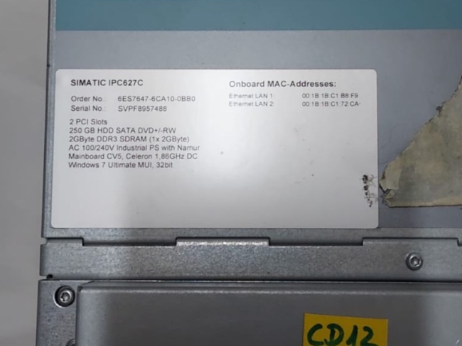 PC Siemens SIMATIC IPC627C